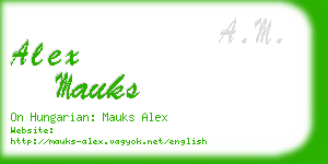 alex mauks business card
